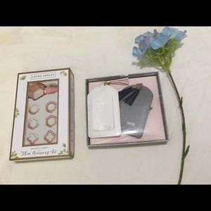 Wine accessory set and luggage tags